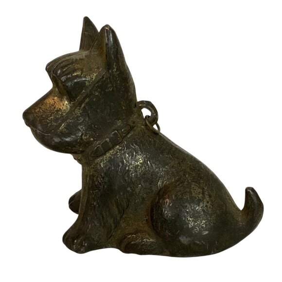 Miniature Cast Iron Scottish Terrier Scottie Dog Figurine Collectible Decor - Picture 2 of 7